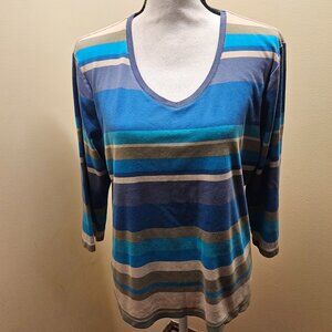 St John's Bay V-Neck Pullover Tee Shirt